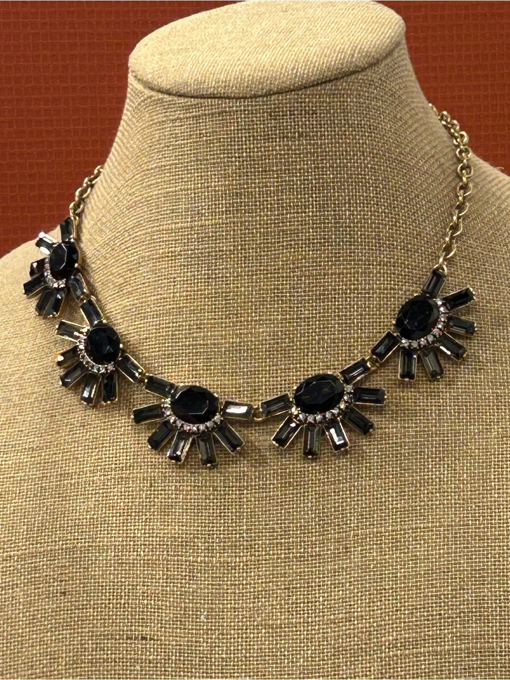 J. Crew Black Crystal Statement Necklace - Women Jewelry